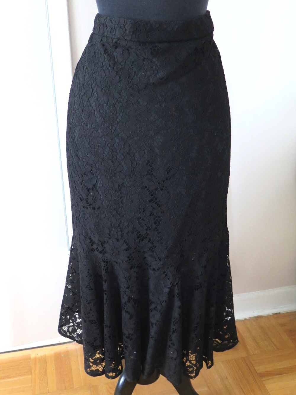 J.Crew Black Lace Lined Skirt - Size 16 Tall